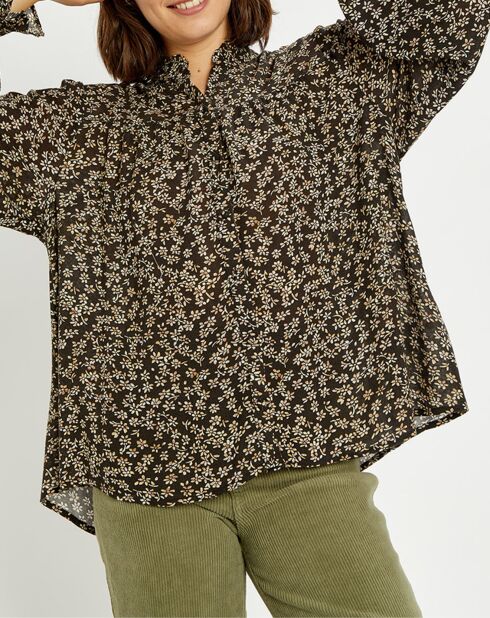 Blouse By Night imprimé noir/multicolore