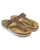Sandales en Velours de Cuir Gala marron