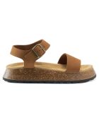 Sandales en Velours de Cuir Veta marron