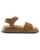 Sandales en Velours de Cuir Veta marron