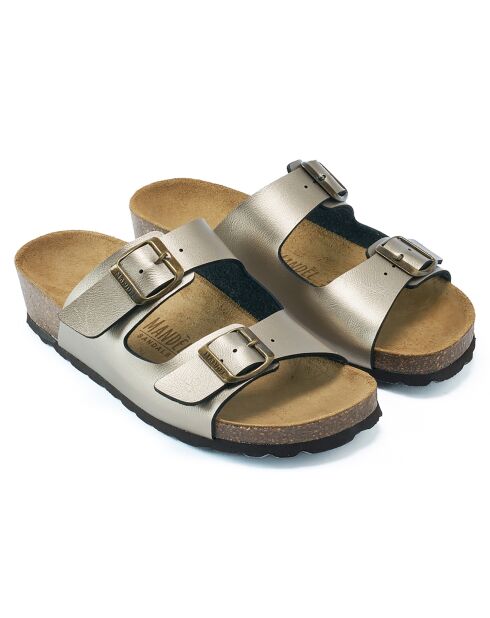 Carla bronzen pantoffels