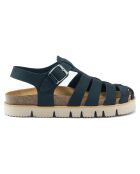 Sandales en Velours de Cuir Helena noires