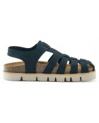 Sandales en Velours de Cuir Helena noires