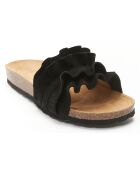 Mules en Velours de Cuir Sofia noires