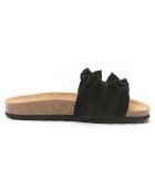 Mules en Velours de Cuir Sofia noires