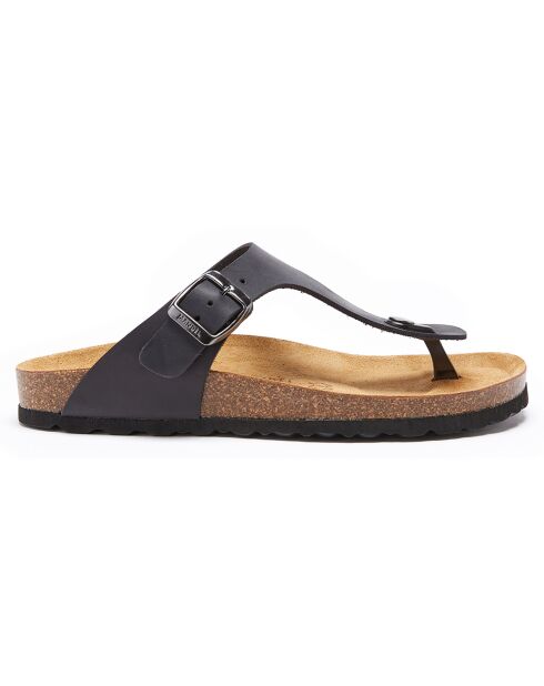 Sandales en Cuir Blanca noires