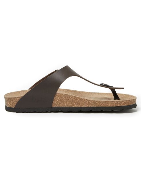 Sandales en Cuir Blanca marron