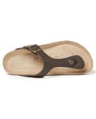 Sandales en Cuir Blanca marron