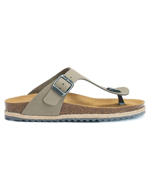 Sandales en Cuir Blanca grises
