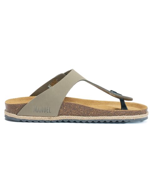 Sandales en Cuir Blanca grises