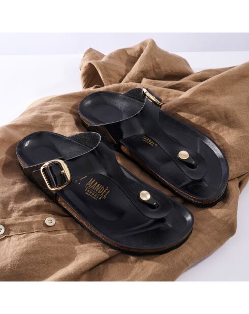 Sandalias negras Blanca