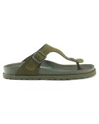 Sandales en Velours de Cuir Gala vertes