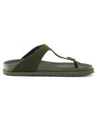Sandales en Velours de Cuir Gala vertes