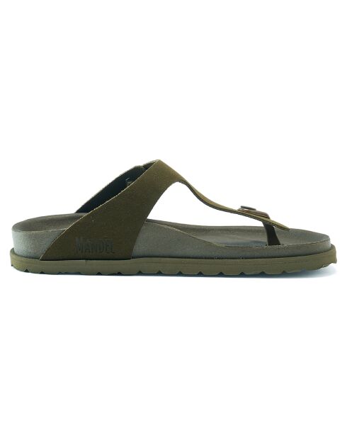 Sandales en Velours de Cuir Gala vertes