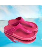 Sandales en Velours de Cuir Gala fuchsia