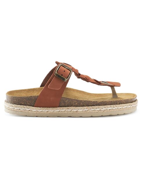 Sandales en Velours de Cuir Luna marron