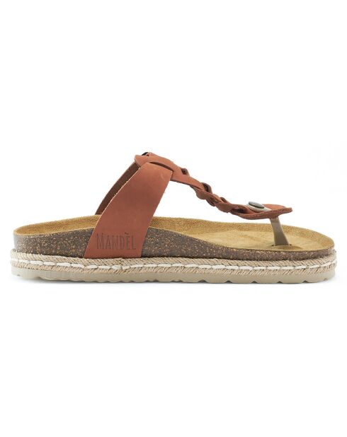Sandales en Velours de Cuir Luna marron