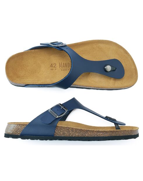 David marineblaue Sandalen