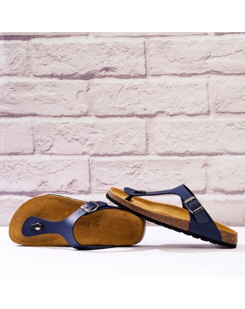 David marineblaue Sandalen