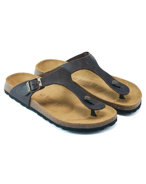 Sandales en Cuir David marron