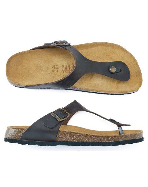 Sandales en Cuir David marron