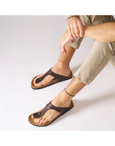 Sandales en Cuir David marron