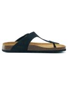Sandales en Velours de Cuir David noires