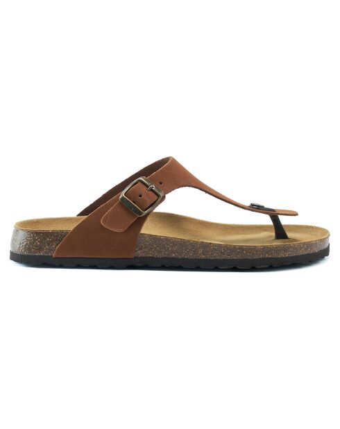 Sandales en Velours de Cuir David marron