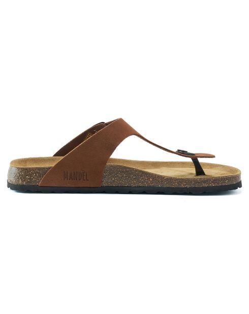 Sandales en Velours de Cuir David marron