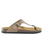 Sandales en Velours de Cuir David taupe