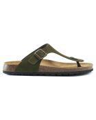 Sandales en Velours de Cuir David vertes