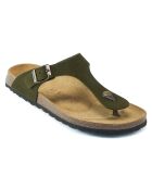 Sandales en Velours de Cuir David vertes