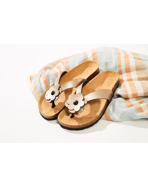 Lene bronzen sandalen