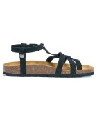 Sandales en Velours de Cuir Nina noires