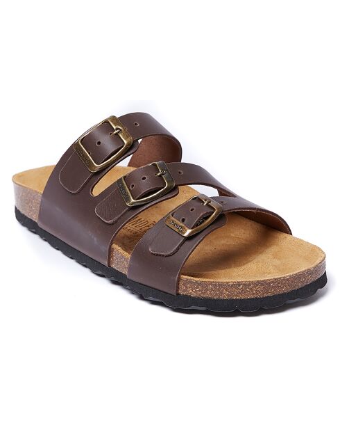 Mules en Cuir Paco marron