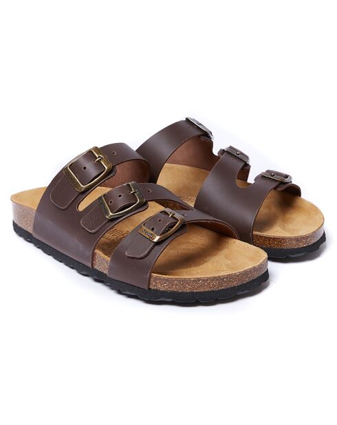Mules en Cuir Paco marron