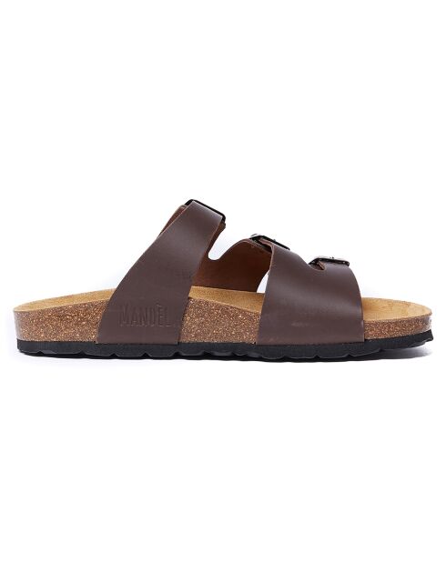 Mules en Cuir Paco marron