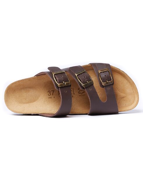 Mules en Cuir Paco marron