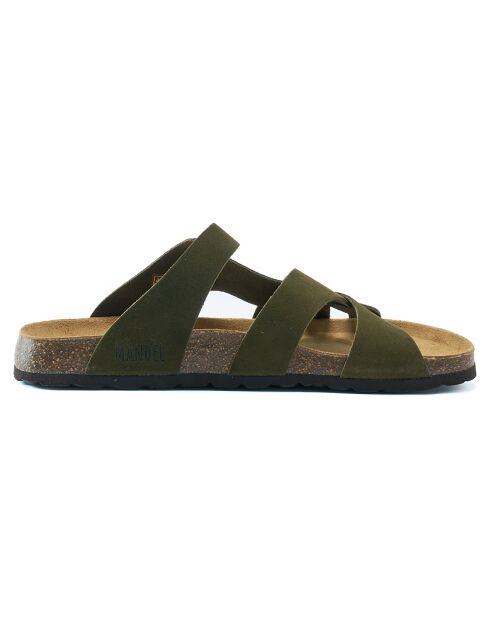 Mules en Velours de Cuir Alvaro vertes