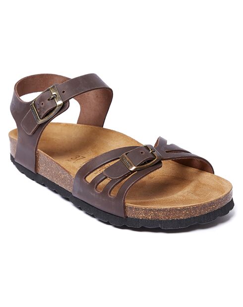 Sandales en Cuir Neva marron