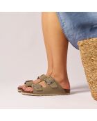 Mules en Cuir Alberto grises