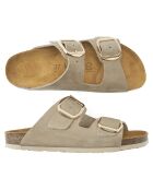 Mules en Cuir Alberto taupe