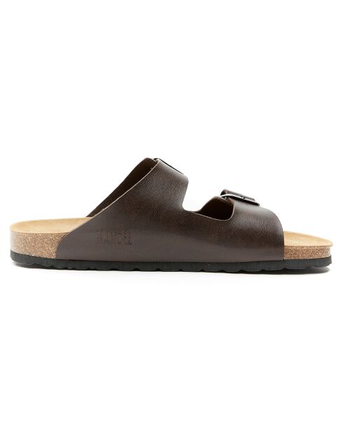 Mules en Cuir Alberto marron