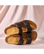 Mules en Cuir Alberto marron