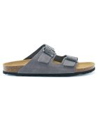 Mules en Velours de Cuir Alberto grises