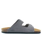 Mules en Velours de Cuir Alberto grises