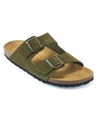 Mules en Velours de Cuir Alberto vertes