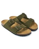 Mules en Velours de Cuir Alberto vertes