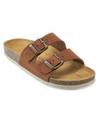 Mules en Velours de Cuir Gema marron