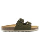 Mules en Velours de Cuir Gema vertes